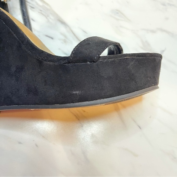 NWOT Forever 21 Faux Suede Wedge Heels – Black – Size 6.5 - Picture 8 of 11